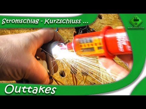Stromschlag - Kurzschluss Video. Unfall