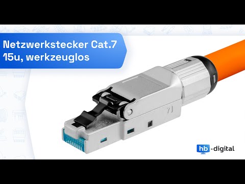 Installation Netzwerkstecker - Connector Cat7 Montage-Anleitung ohne Werkzeug Übersicht 5862