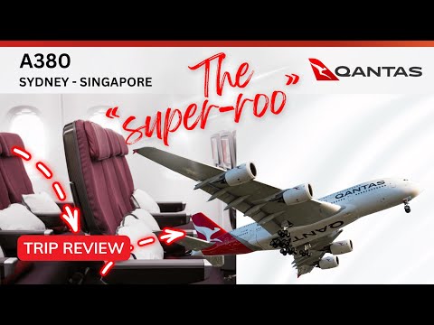 Flying the Super Roo! Qantas Sydney to Singapore | A380 Economy TRIP REVIEW