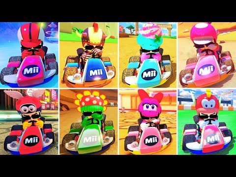Every Losing Mii Animation - Mario Kart 8 Deluxe Compilation