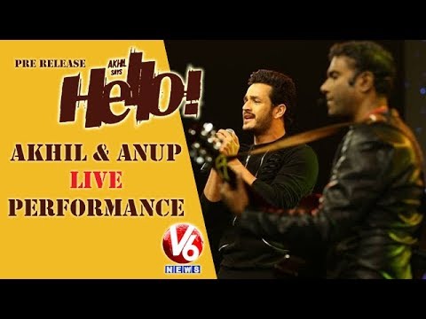 Akhil & Anup Rubens Live Performance At HELLO Pre Release Event | V6 News