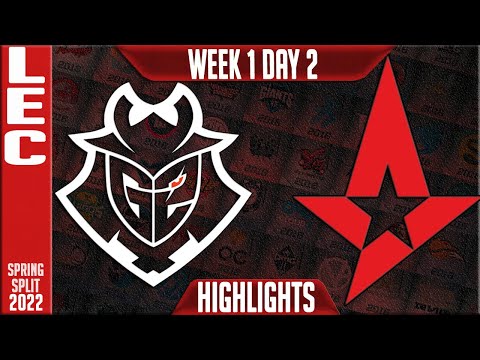 G2 vs AST Highlights | LEC Spring 2022 W1D2 | G2 Esports vs Astralis