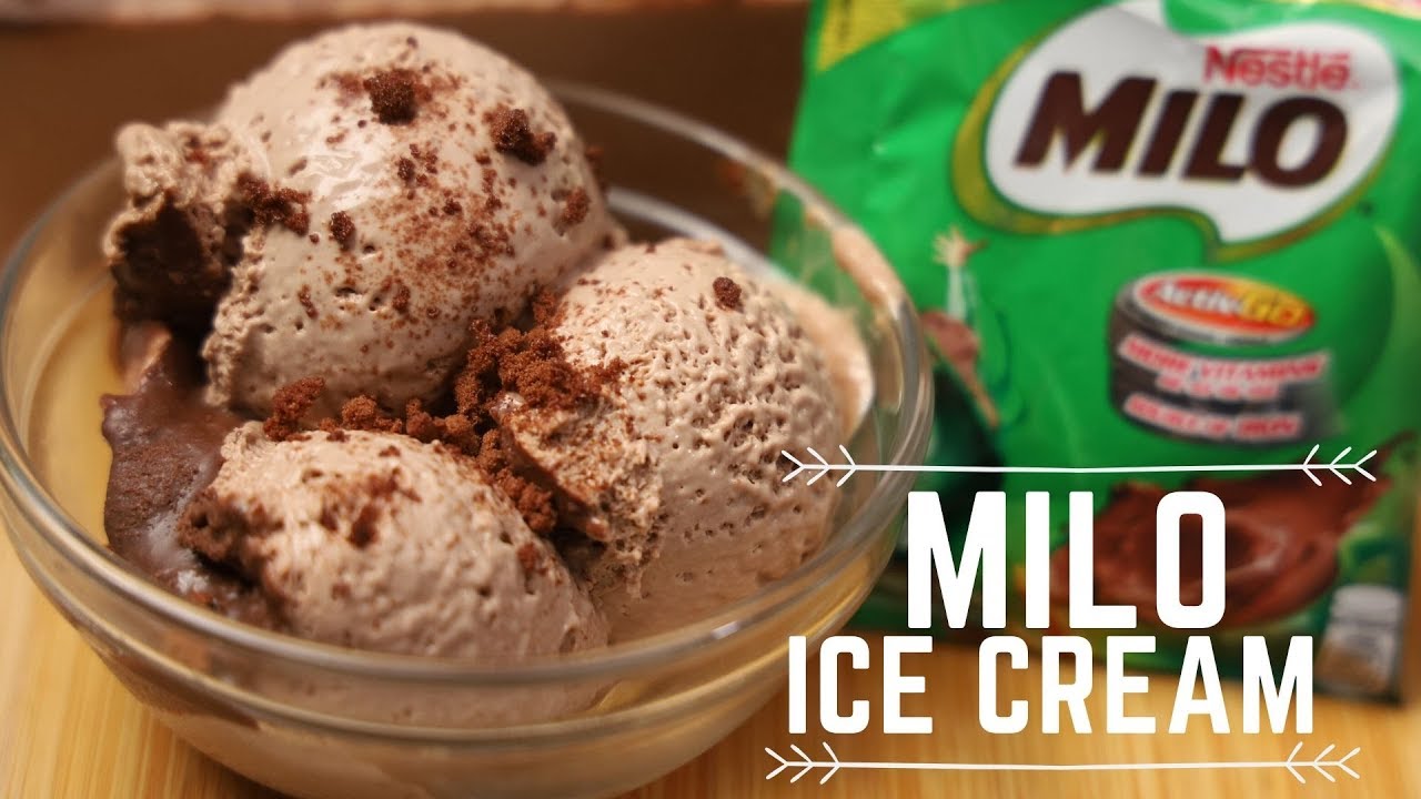 Milo Ice Cream 3 Ingredient Recipe Homemade Ice Cream Recipe