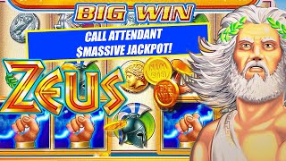 MASSIVE JACKPOT ON HIGH LIMIT ZEUS SLOT MACHINE β
BIG WIN