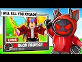 This STREAMER Challenged Me so I DID THIS... (Roblox Blox Fruits)