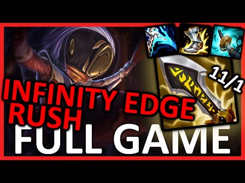 Shaco AD, but building INFINITY EDGE for a QUICK WIN (11/1 in 25 minutes) - S13 OTP SHACO FULL GAME