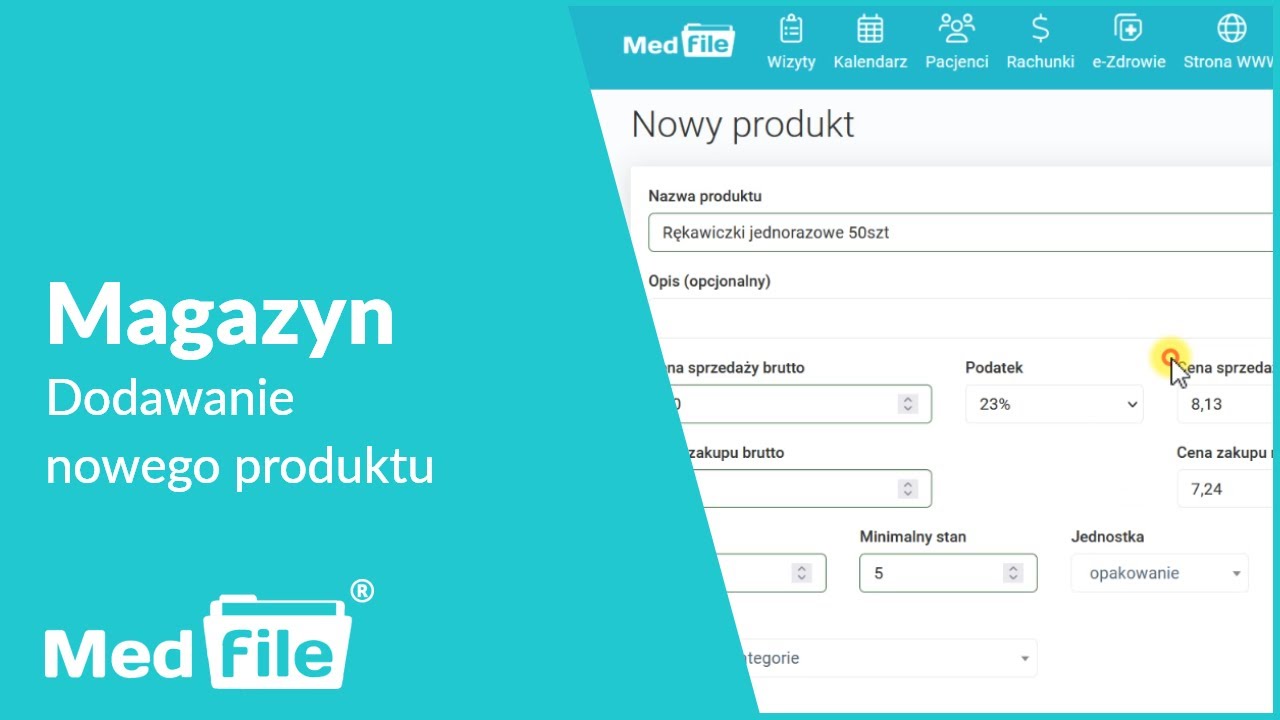 Magazyn, dodawanie nowego produktu