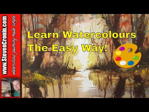 Today I'll show you how to paint a simple river scene