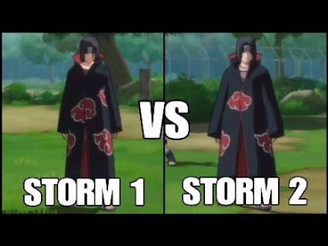 NARUTO STORM 1 VS STORM 2 - Itachi's moveset comparison