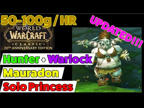 50-100g Hunter / Warlock Solo Princess Mauradon - Blackstone Ring Gold farm Maura #wow #wowclassic