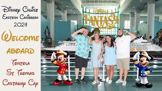 Disney Cruise Vlog DAY 1 - Embarkation Day on the DISNEY FANTASY - Eastern Caribbean 2024