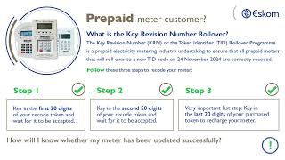 How to recode your prepaid meter