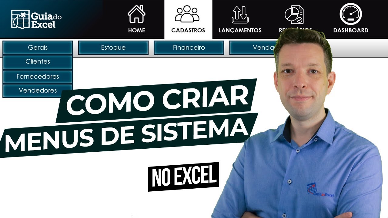 Criar Menus de Sistema com Ícones no Excel - Design de Planilhas