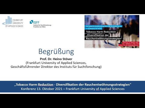 4. Fachtagung Tobacco Harm Reduction – Teil 1 – Prof. Stöver