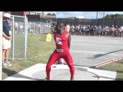 Cornell's Stephen Mozia in Men's Shot Put at 2015 NCAA East Prelims