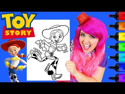 Coloring Jessie Toy Story 2 Disney Pixar Coloring Page Prismacolor Markers | KiMMi THE CLOWN Video