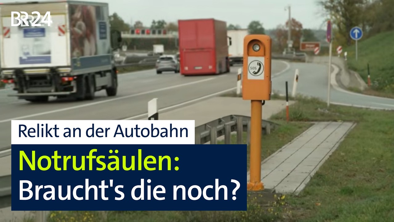 Notrufsäulen an der Autobahn: Überholtes Relikt aus der Vergangenheit? | Abendschau | BR24