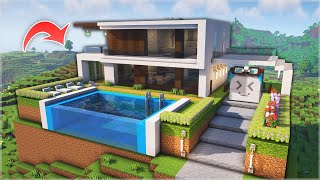 ⛏️ Minecraft Tutorial :: How to build an Awesome Modern House 🌳 [마인크래프트 완벽에 가까운 모던하우스 만들기 건축강좌]
