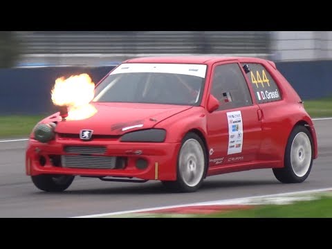 TURBO Peugeot 106 Rallye - 500HP 1.6 16V Spitting HUGE Flames On Track!