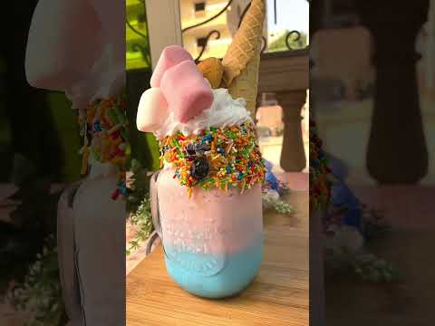 كاندي ميلك شيك وتجربه الايس كريم باللبان 😂😂❤️