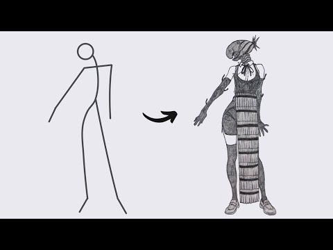 How to Draw Reze (Bomb Devil) Full Body out of a Stick Figure | Chainsaw Man