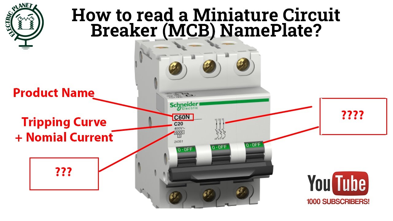 How to read a Miniature Circuit Breaker (MCB) nameplate