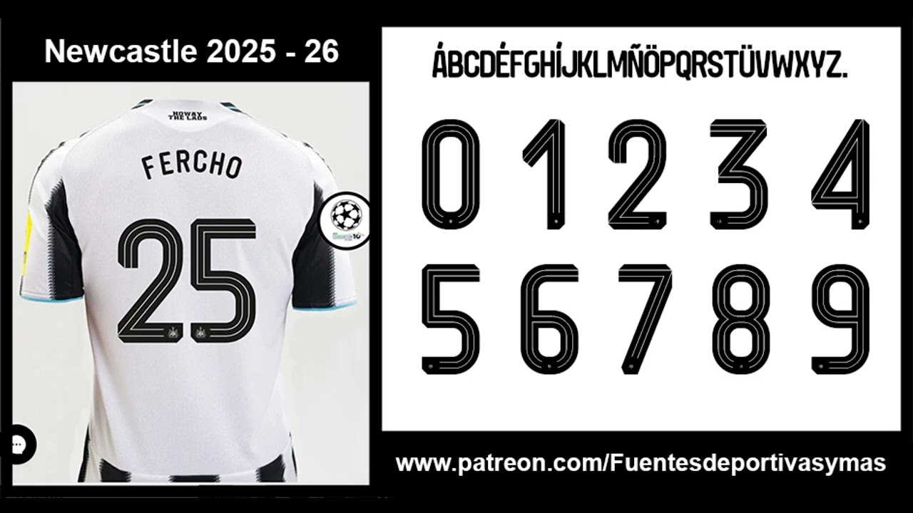 Tipografia Newcastle 2025 - 26 Newcastle Font 2025 - 26 Fonte Newcastle 2025 - 26
