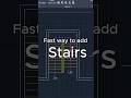 Fast Way To Add Stairs In Autocad Autocad Autocadtutorials Cad Stairs