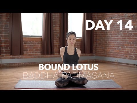 Wie man den gebundenen Lotussitz macht | Yoga-Tutorial Tag 14 | 30 Posen 30 Tage