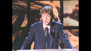 Video thumbnail of "Paul McCartney inducts John Lennon into the Rock and Roll Hall of Fame"