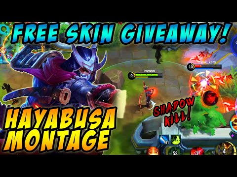 SHADOW KILL!! Hayabusa Crimson Shadow Montage + SKIN GIVEAWAYS | MLBB