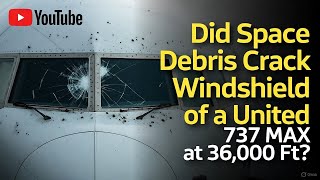 Did Space Debris Crack windshield of a United Airlines 737 MAX at 36,000 Ft?