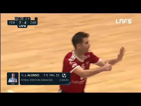 Gol Javi Alonso (7-5) O Parrulo Ferrol - Futbol Emotion Zaragoza. J19, 1Div. LNFS