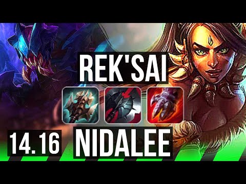 REK'SAI vs NIDALEE (JGL) | 8/1/12, 1000+ games | EUW Grandmaster | 14.16