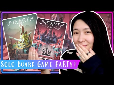 UNEARTH + The Lost Tribes | Solo Board Game PaRTy!!! (Playthrough and Review/ Tutorial, yup!)