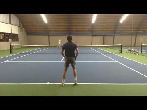 College tennis recruiting video of Brecht Fall 2019