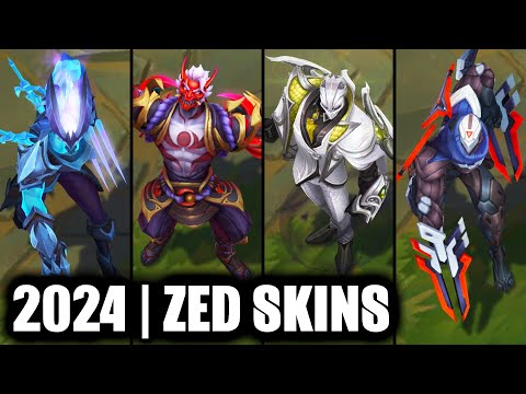 ALL ZED SKINS SPOTLIGHT 2024 | League of Legends