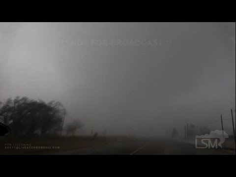 3-13-21, Close Range Tornado Intercept, Clarendon TX