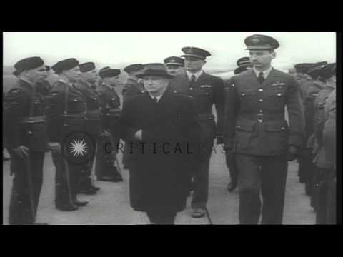 President Edvard Benes reviews troops in England  before returning to to Czechosl...HD Stock Footage