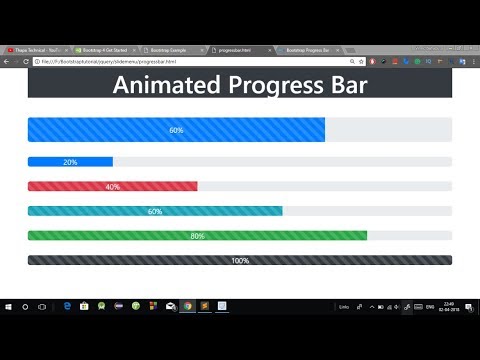 Bootstrap 4 Tutorial in Hindi Part 15 Bootstrap 4 Progress Bar in Hindi | Progress Bar in Bootstrap