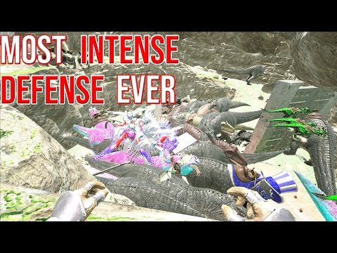 THE BASE DEFENSE THAT LASTED HOURS - ARK VALGUERO 3-MAN PVP SERVERS #21
