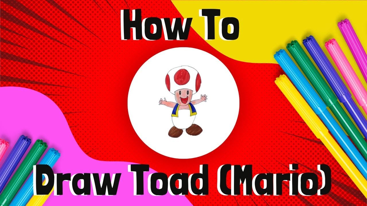 How To Draw Toad From Mario (With Body) for Kids