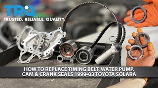 How to Replace Timing Belt, Water Pump, Cam & Crank Seals 1999-2003 Toyota Solara