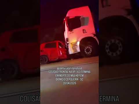 Uma mulher morreu após um grave acidente registrado por volta das 19h45 deste domingo (19),