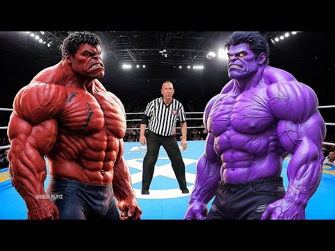 RED HULK VS PURPLE HULK - EPIC BATTLE