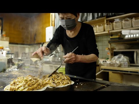 ¡Somos escasos en materiales! Delicioso Kure-yaki y hospitalidad reconfortante en Okonomiyaki Shin-chan, que no es delicioso si escatimas en ello [Kure, Hiroshima] / Yakisoba y Okonomiyaki en Hiroshima