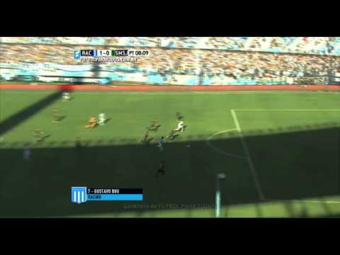 Gol de Bou. Racing 1 - San Martín 0. Fecha 7. Primera División 2015. Fútbol Para Todos