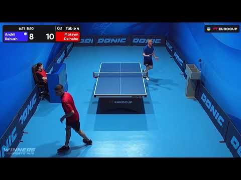 12:50 Andrii Rehush - Maksym Deineha 22.07.2023 TT Euro.Cup Ukraine Professional. TABLE 4