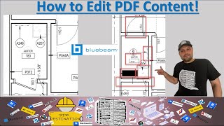 How to Edit PDF Content in Bluebeam Revu | Cut, Redact, Erase, Text Edit, & Snapshot | BIM Tutorial