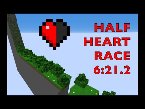 Rqzorblade - [ World Record ] Minecraft - Half Heart Race Map Speedrun (6:21.2)